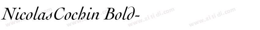 NicolasCochin Bold字体转换